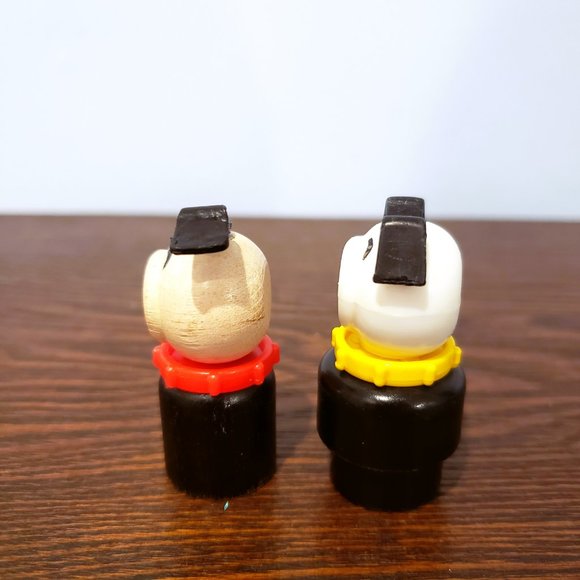 Fisher Price Little People Lucky Black Dog Yellow Red Collar Wood Rivet Ear Lot - Picture 2 of 10